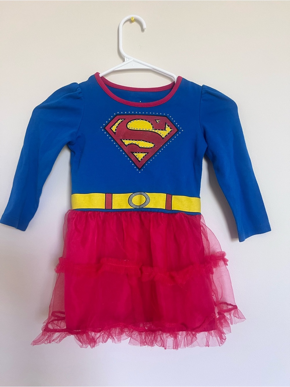 Girls' Blue and Red Supergirl Costume Dress